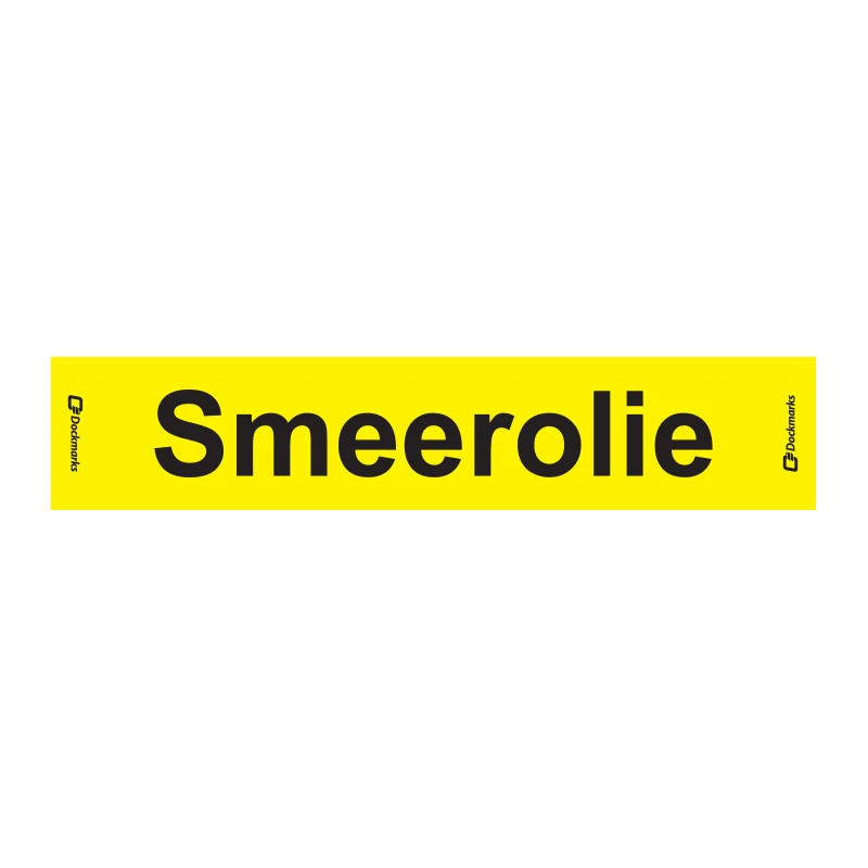 Sticker Smeerolie 100x20mm                                                                          